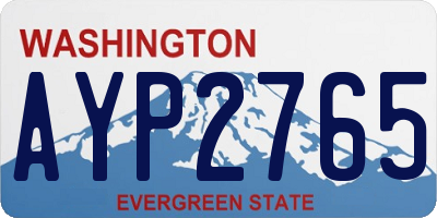 WA license plate AYP2765