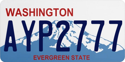 WA license plate AYP2777