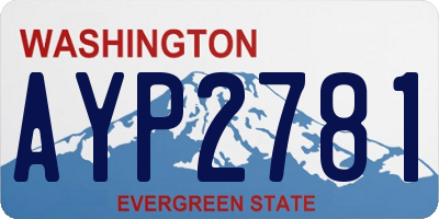 WA license plate AYP2781