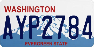 WA license plate AYP2784