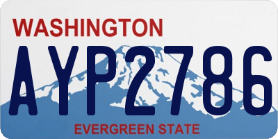 WA license plate AYP2786