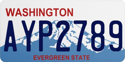 WA license plate AYP2789