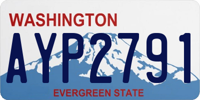 WA license plate AYP2791