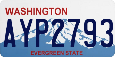 WA license plate AYP2793