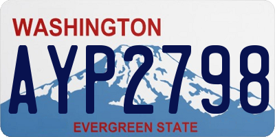 WA license plate AYP2798