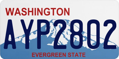 WA license plate AYP2802