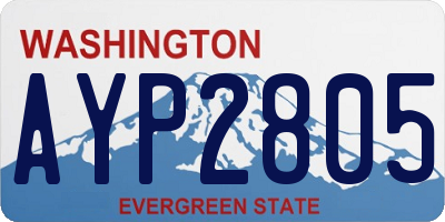 WA license plate AYP2805