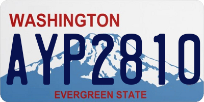 WA license plate AYP2810