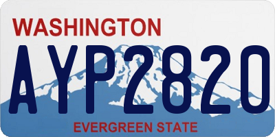 WA license plate AYP2820
