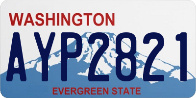 WA license plate AYP2821