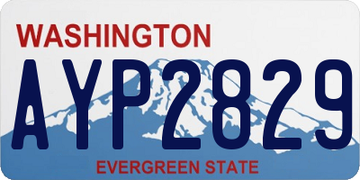 WA license plate AYP2829
