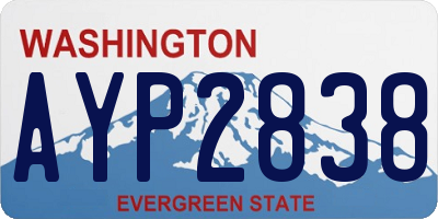 WA license plate AYP2838