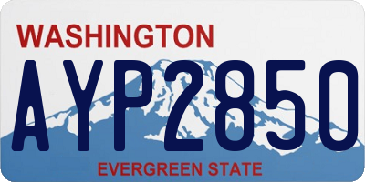 WA license plate AYP2850