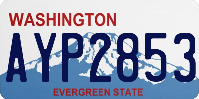 WA license plate AYP2853