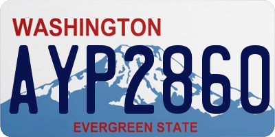 WA license plate AYP2860