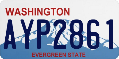 WA license plate AYP2861