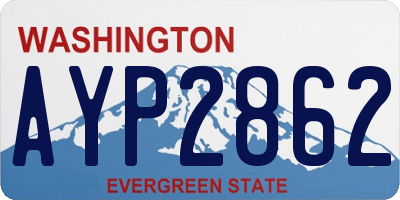WA license plate AYP2862