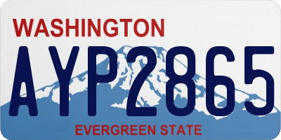 WA license plate AYP2865