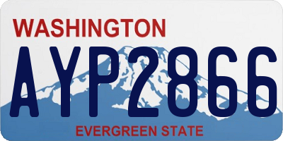 WA license plate AYP2866
