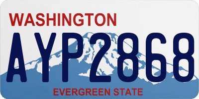 WA license plate AYP2868