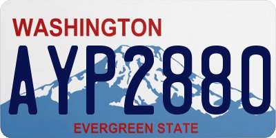 WA license plate AYP2880