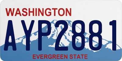 WA license plate AYP2881
