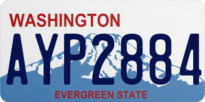 WA license plate AYP2884