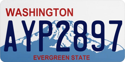 WA license plate AYP2897