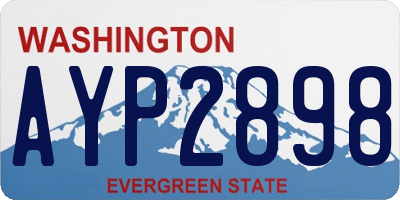 WA license plate AYP2898