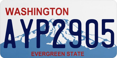 WA license plate AYP2905