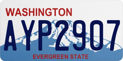 WA license plate AYP2907