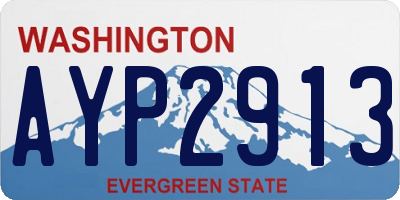 WA license plate AYP2913