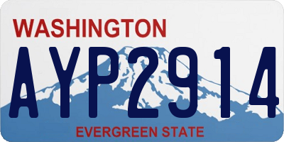 WA license plate AYP2914