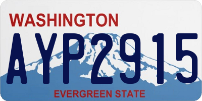 WA license plate AYP2915