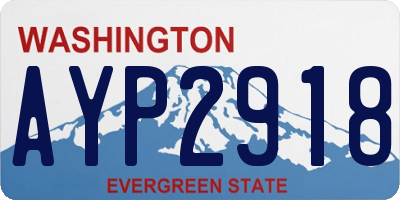 WA license plate AYP2918