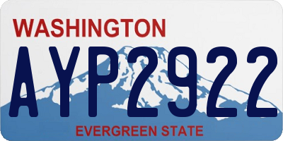 WA license plate AYP2922