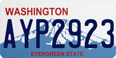 WA license plate AYP2923