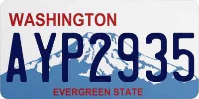WA license plate AYP2935