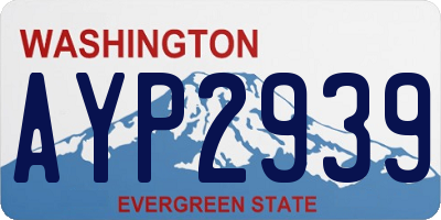 WA license plate AYP2939