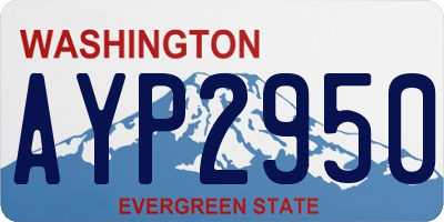 WA license plate AYP2950