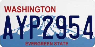 WA license plate AYP2954