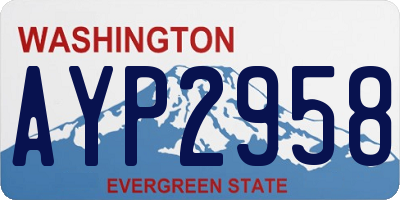 WA license plate AYP2958