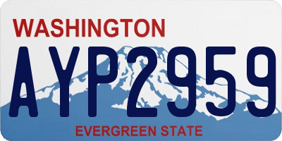 WA license plate AYP2959
