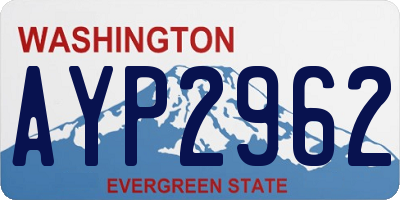 WA license plate AYP2962