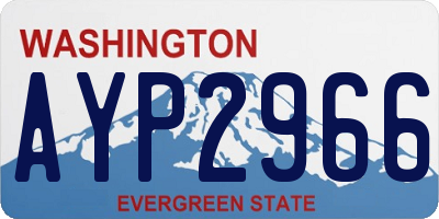 WA license plate AYP2966