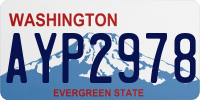WA license plate AYP2978