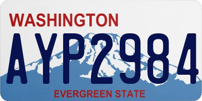 WA license plate AYP2984