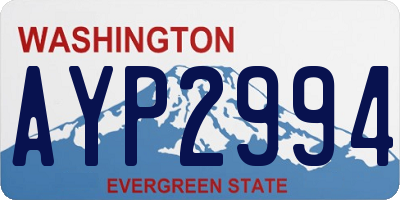 WA license plate AYP2994