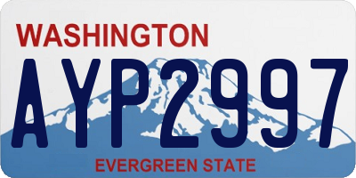 WA license plate AYP2997