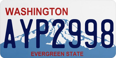 WA license plate AYP2998